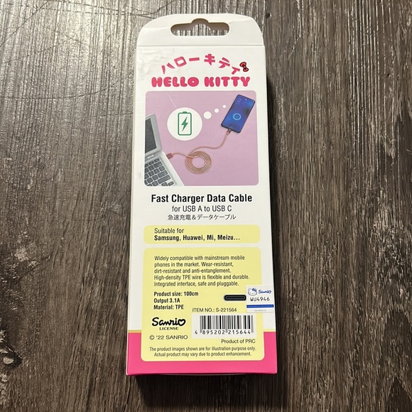 🌸Hello Kitty 🌸 Fast Charger data cable original from Sanrio Japan - Picture 2 of 2